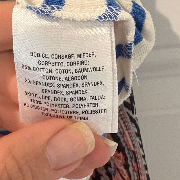 Postmark Anthropologie striped ruffle cotton stretch tank top - Picture 6 of 9